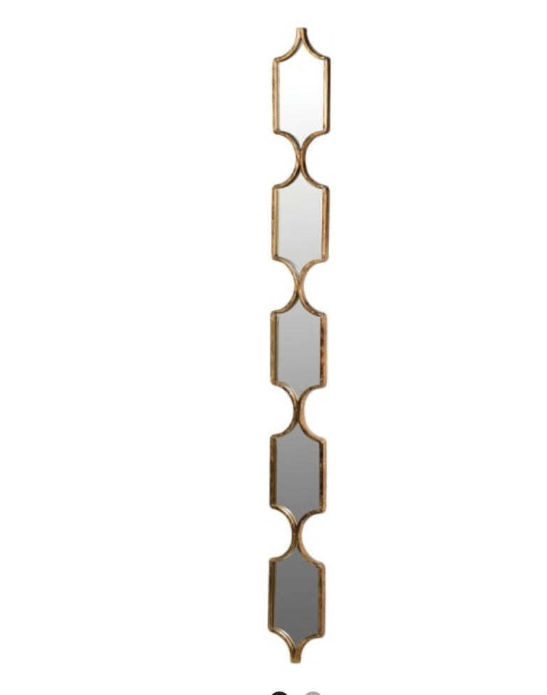 Tall Shaped Gold Multi Mirror